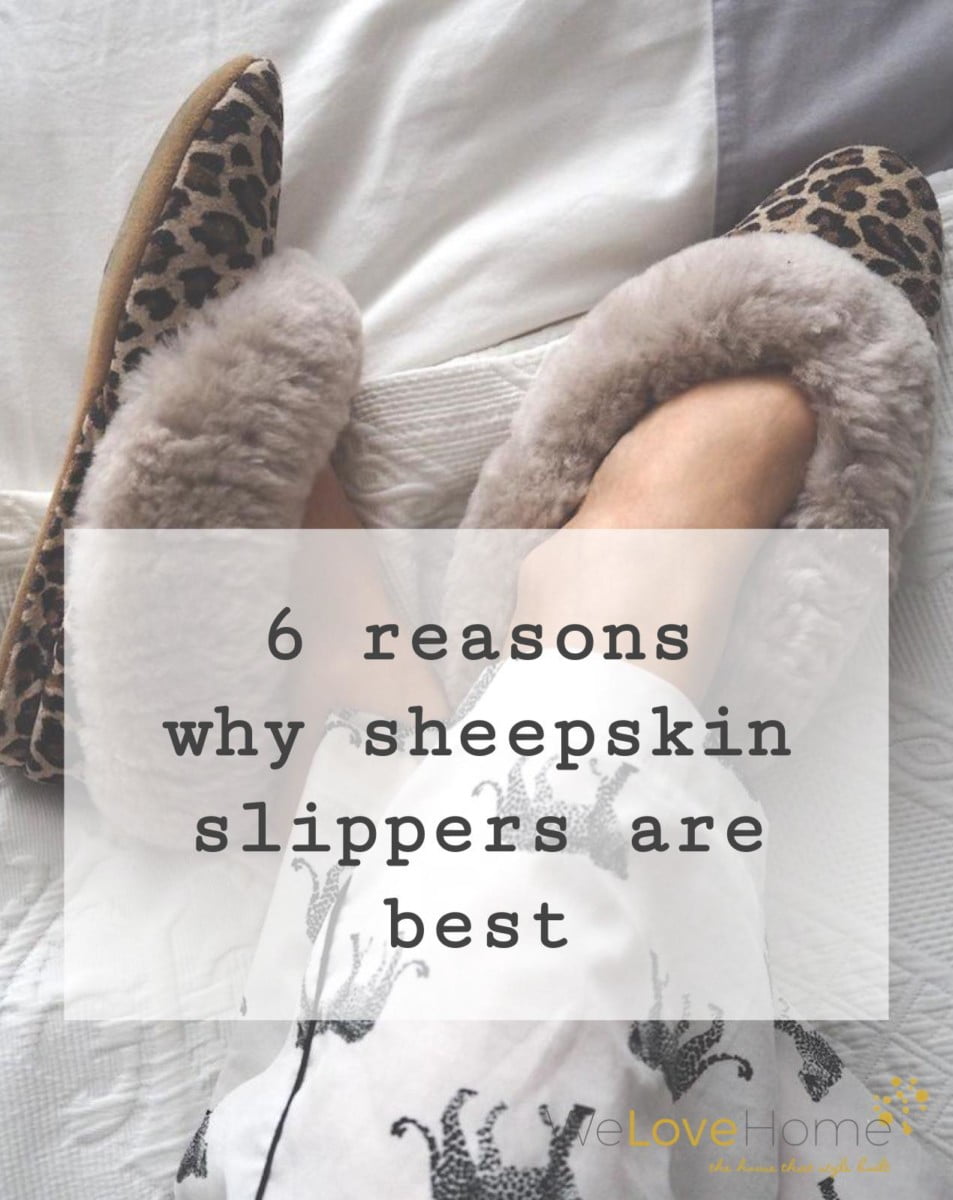6 reasons sheepskin slippers are good for you by interior stylist + Blogger Maxine Brady at WeLoveHomeBlog
