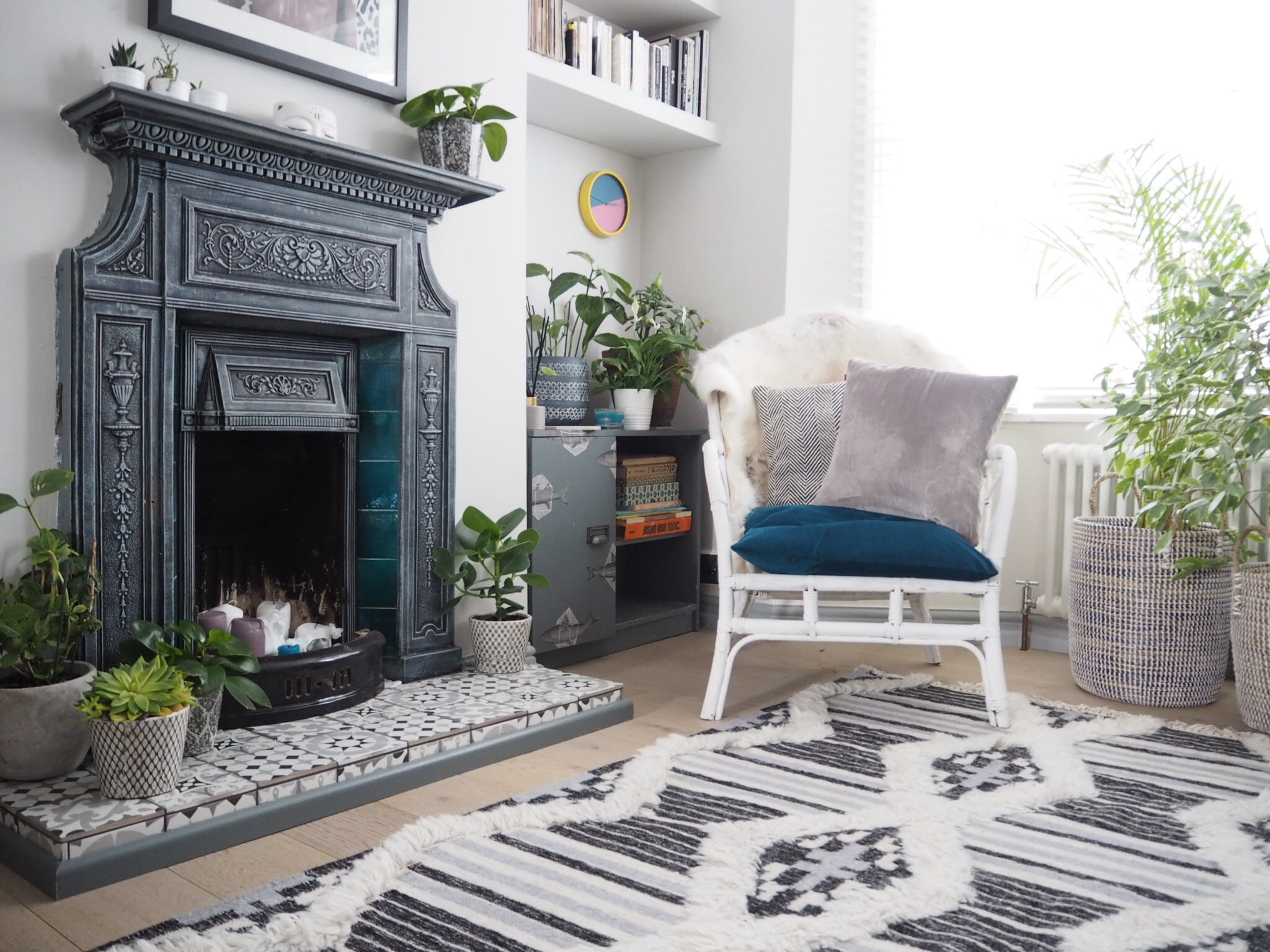 A budget Living Room makeover with lots of before and after shots - with a boho vibes by Maxine Brady from WeLoveHomeBlog