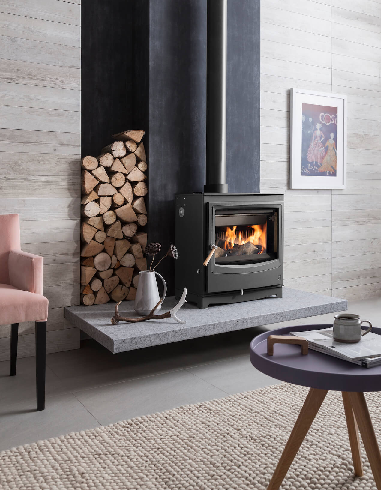 7 snuggly fireplaces settings to inspire you in time for Christmas by interior stylist & lifestyle blogger Maxine Brady from We Love Home blog