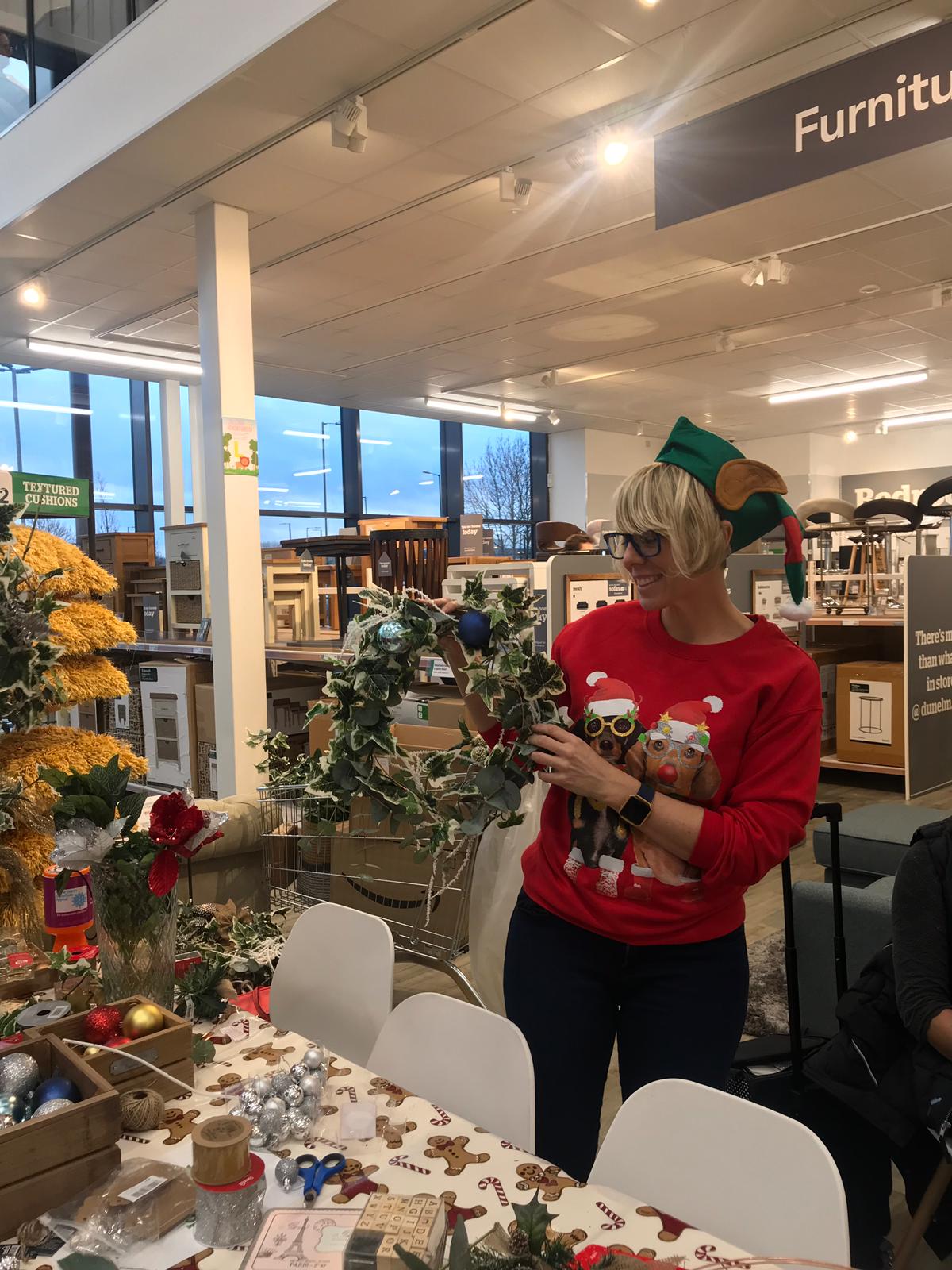 Discover the Secret Styling Club hosts a Christmas Wreath Making With Dunelm Mill in Nottingham says Interior Stylist Maxine Brady Discover the Secret Styling Club hosts a Christmas Wreath Making With Dunelm Mill in Nottingham says Interior Stylist Maxine Brady