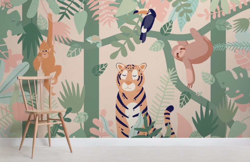jungle mural for kids rooms