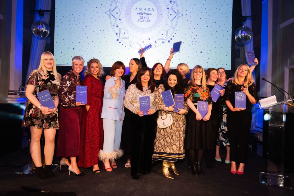 Maxine Brady from We Love Home wins Best interior Lifestyle Blog award at the Amara 2019 Blogging awards in London