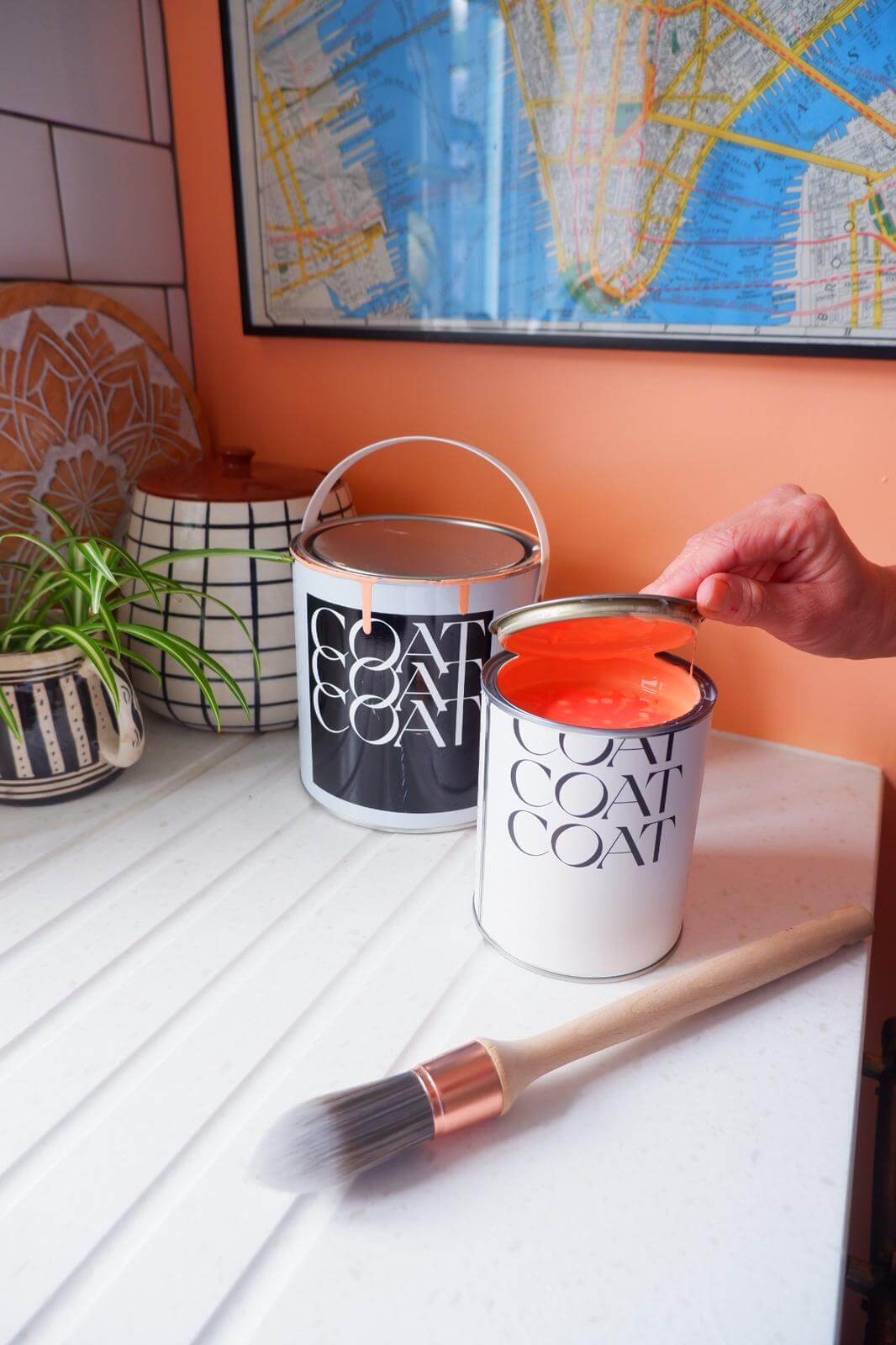 CLICK >> to see the best peach blush colour for your home designed by interior stylist Maxine Brady and Coat paints.