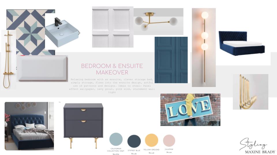Be inspired by this colourful bedroom and bathroom makeover by Interior Stylist Maxine Brady