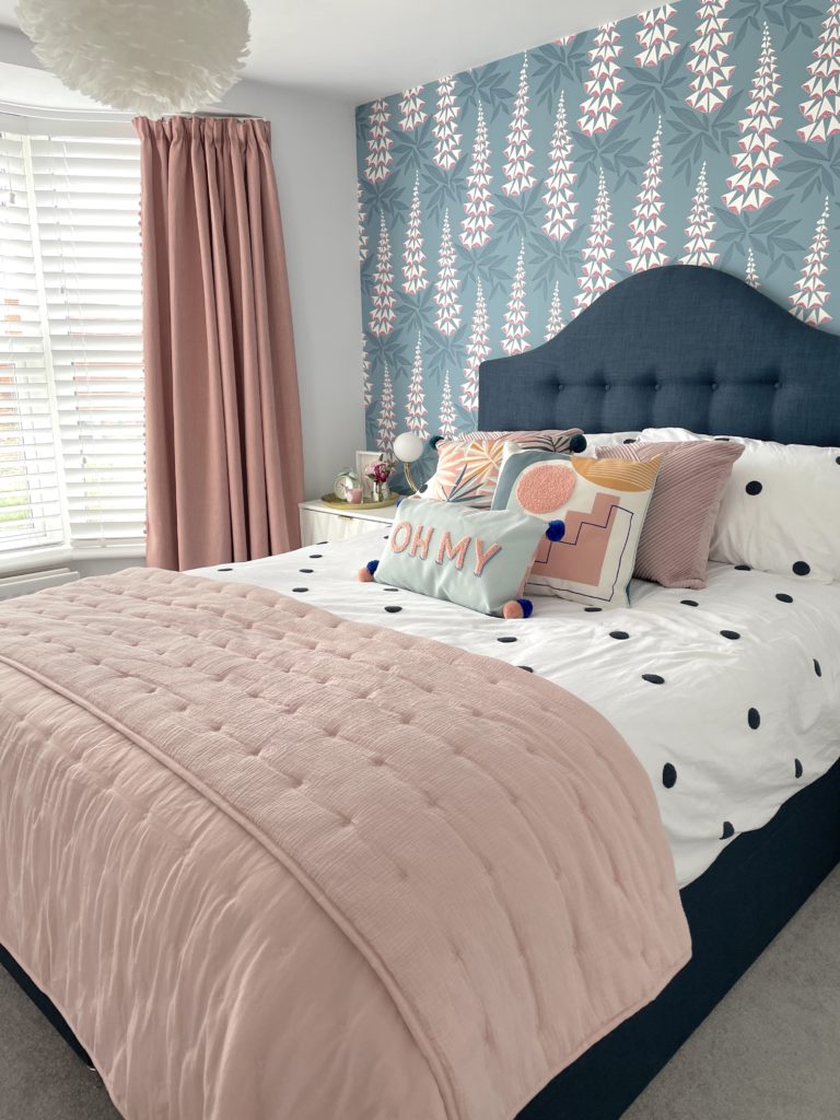Be inspired by this colourful bedroom and bathroom makeover by Interior Stylist Maxine Brady