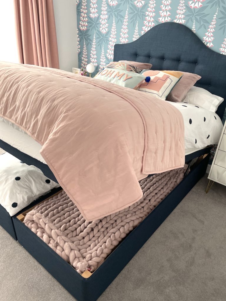 Be inspired by this colourful bedroom and bathroom makeover by Interior Stylist Maxine Brady