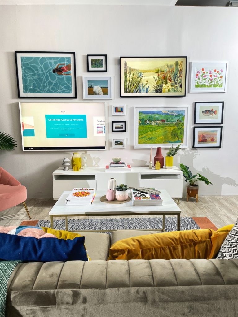 3 ways to hang your gallery wall around your TV by interior stylist Maxine Brady