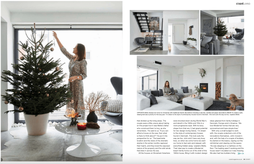 Showcasing my latest work as contributing interior stylist for Coast magazine says Maxine Brady
